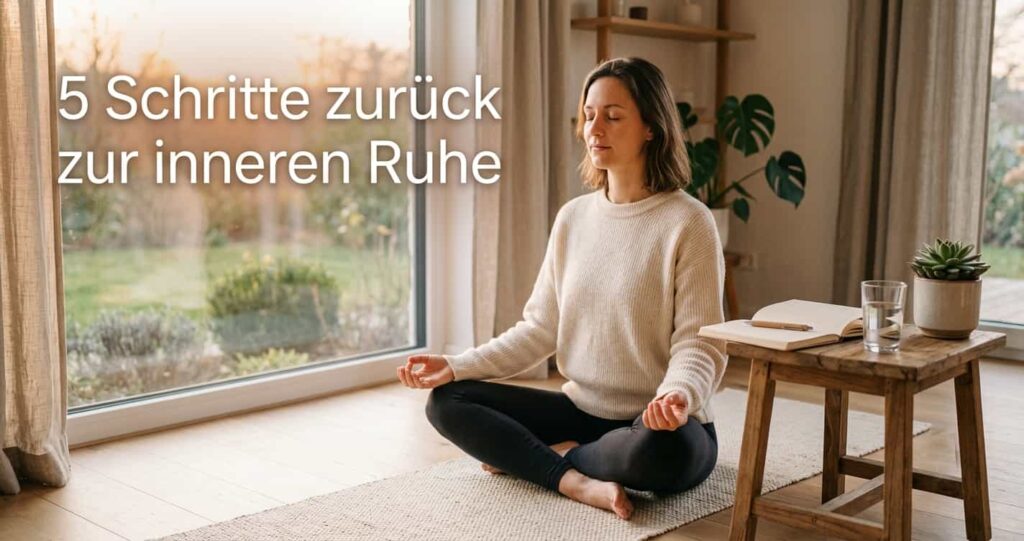 Person praktiziert Atemübungen als Teil des 5-Stufen-Programms gegen emotionales Sodbrennen