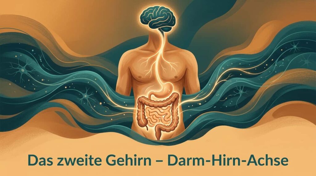 Illustration der Darm-Hirn-Achse: wie Emotionen den Darm und Stoffwechsel beeinflussen