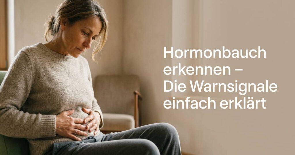 Feature-Bild zum Artikel Hormonbauch erkennen: Diese Anzeichen zeigen dir die Ursache einfach