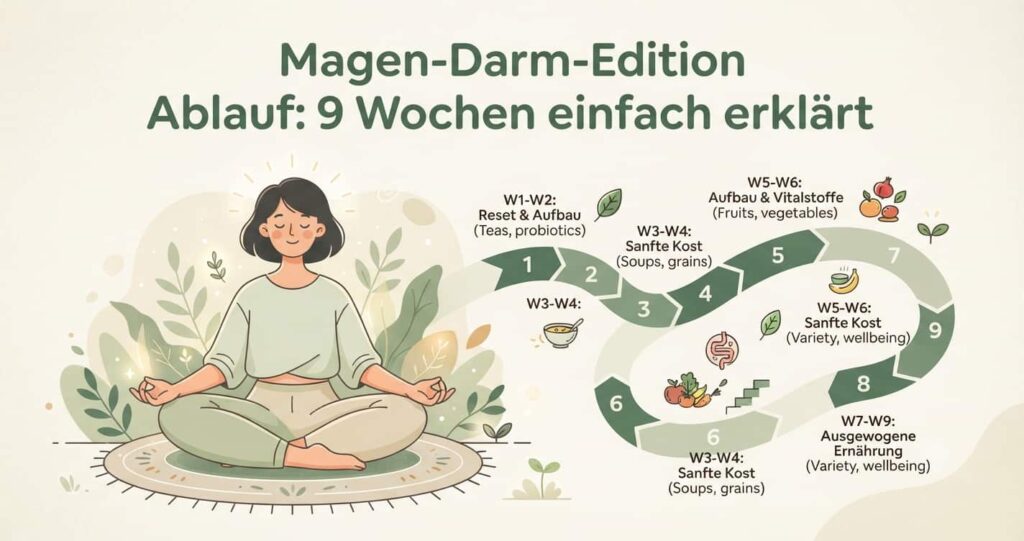 Feature-Bild zum Magen-Darm-Edition Ablauf mit 9-Wochen-Zeitstrahl