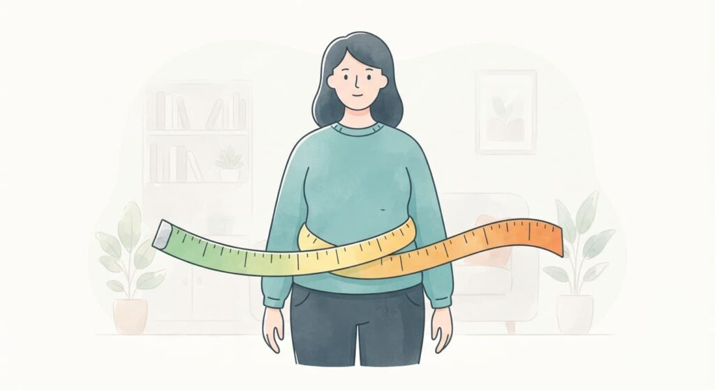 Illustration der Verbindung zwischen Darmflora und Hormonhaushalt bei Bauchfett