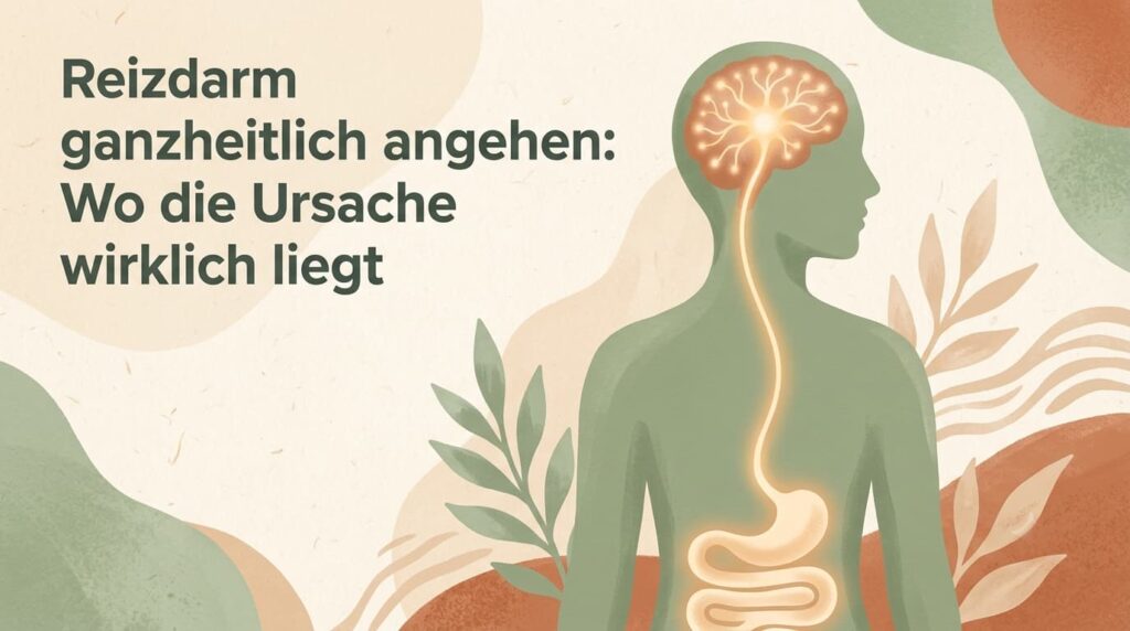 Symbolbild für Reizdarm ganzheitlich behandeln – stilisierte Darstellung der Verbindung zwischen Bauch und Nervensystem