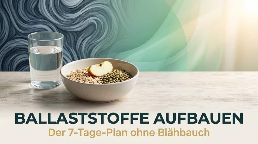 Ballaststoffe aufbauen ohne Blähbauch – Ein praktischer 7-Tage-Aufbauplan für die Darmflora mit ballaststoffreichen Lebensmitteln im modernen Jade-Green-Design
