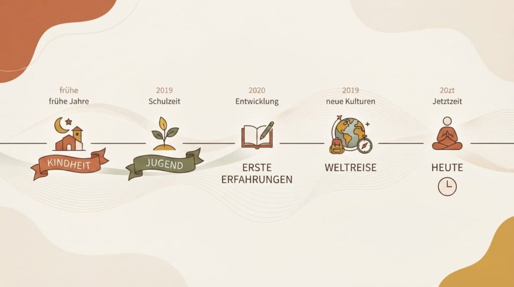 Zeitleiste zum Werdegang von Andreas Goldemann als Klangheiler