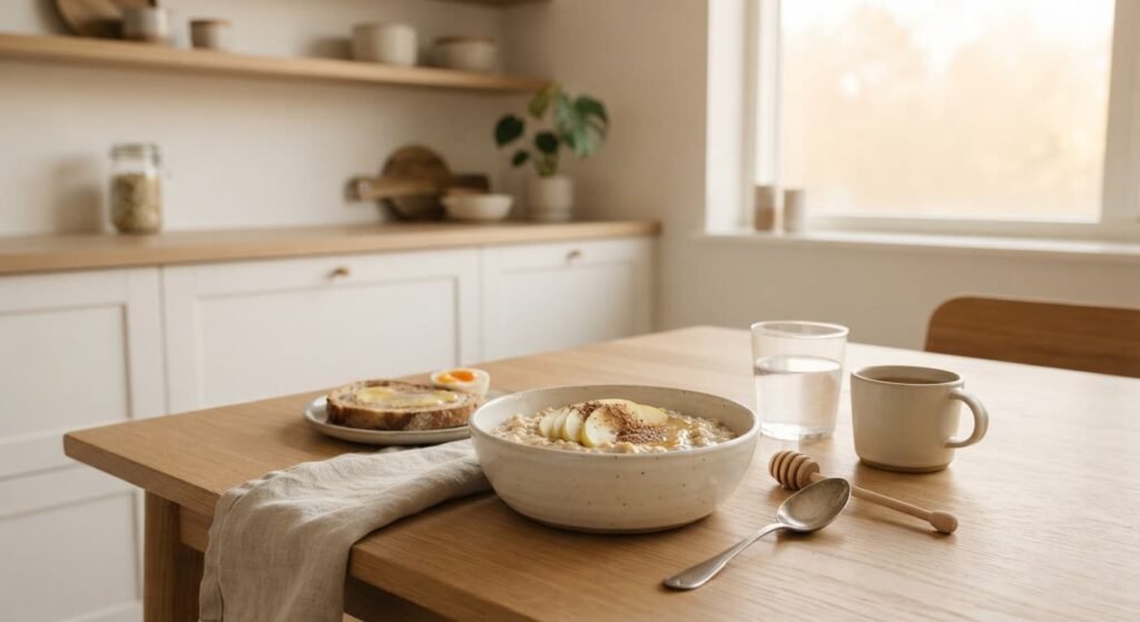 Leicht verdauliche Mahlzeit als Beispiel für einen darmfreundlichen Alltag bei einer Dünndarmfehlbesiedlung.