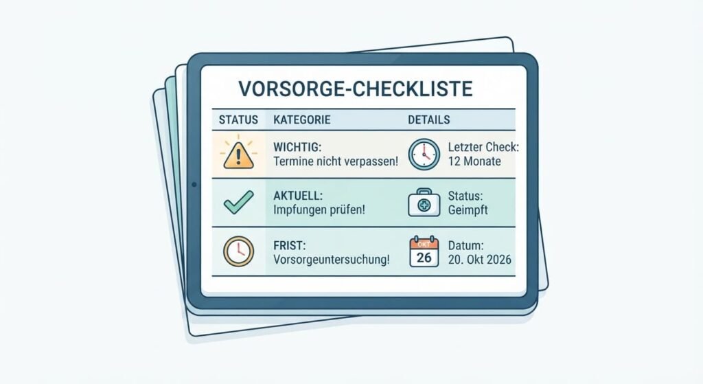Checkliste für den Arztbesuch bei anhaltender stressbedingter Übelkeit